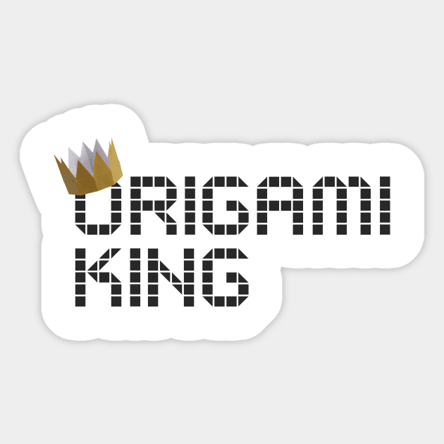 Origami King Sticker by TomiTee